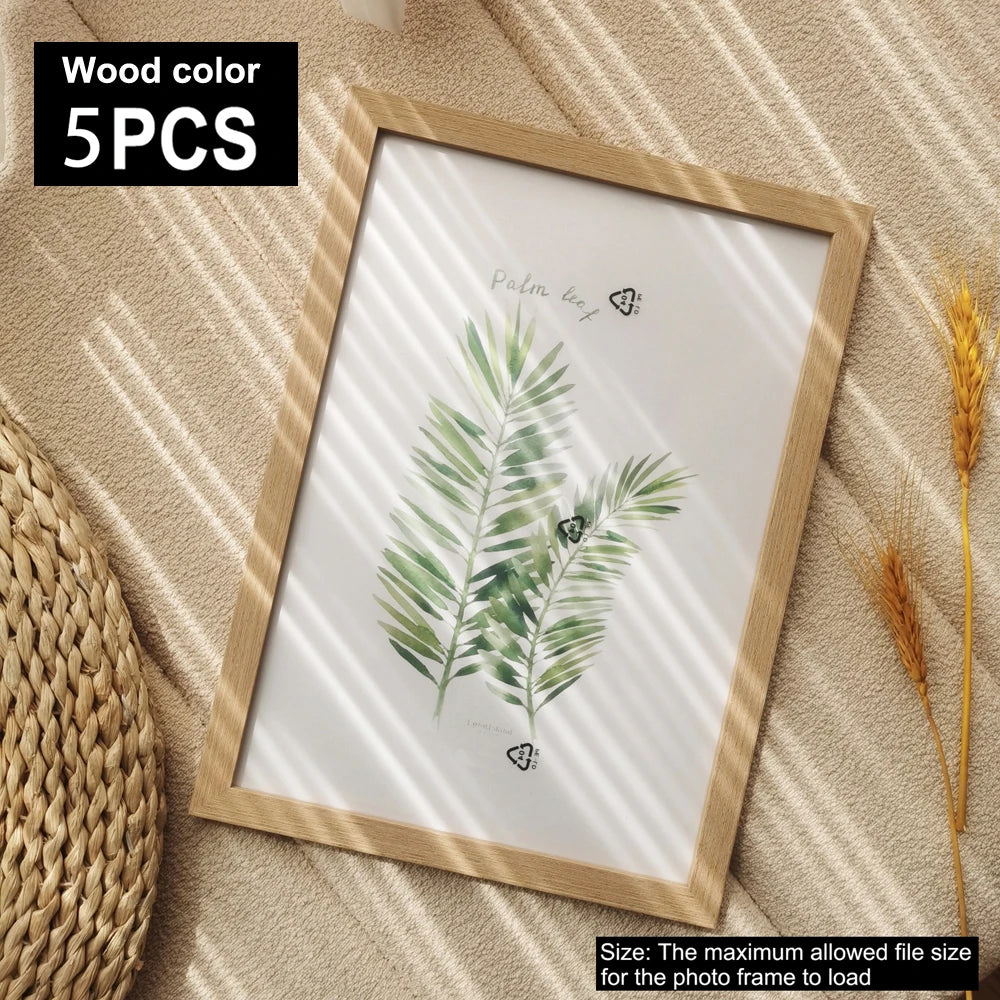 5-Pack Wooden Photo Frames Set 10×15, 15×20, 20×25 & A4 for Certificates