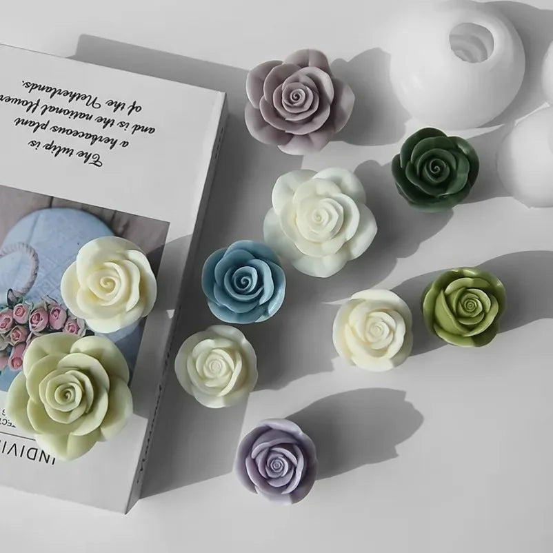 New 3D Flower Silicone Candle Mold Rose Soap Chocolate