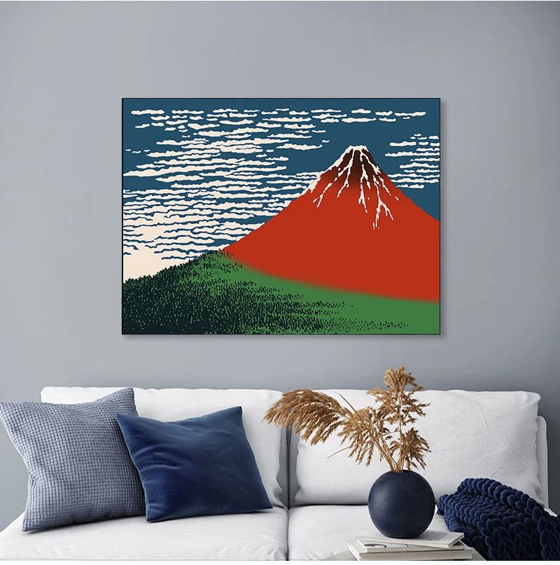 The Great Wave of Kanagawa Ukiyoe Canvas Print Japanese Vintage