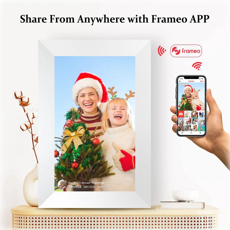 10.1‑Inch WiFi Digital Photo Frame with 32GB/64GB IPS Touch Screen