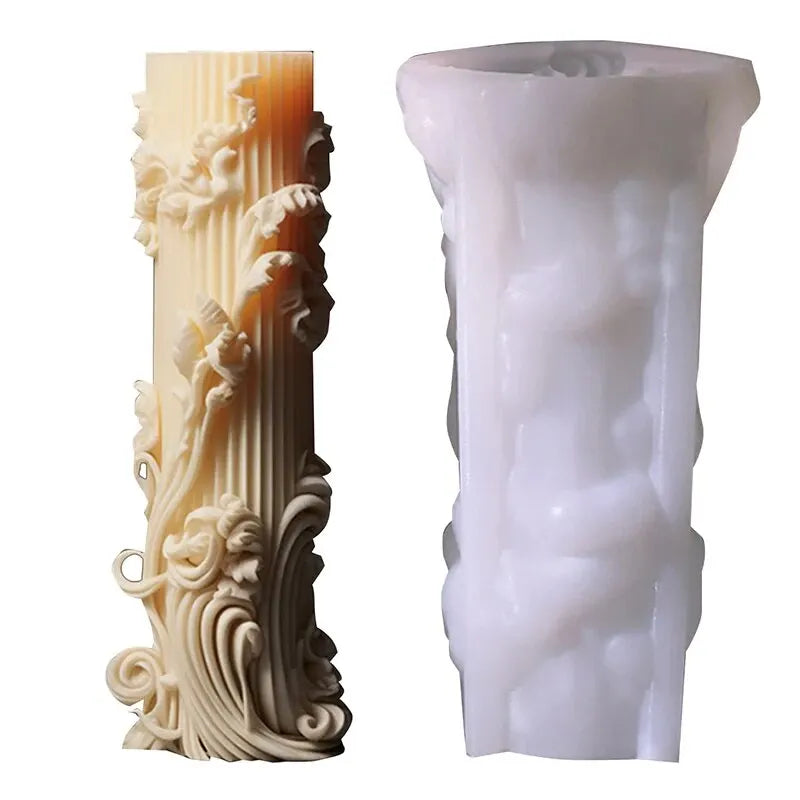 Cylindrical Silicone Candle Mold – DIY Minimalist Column Design