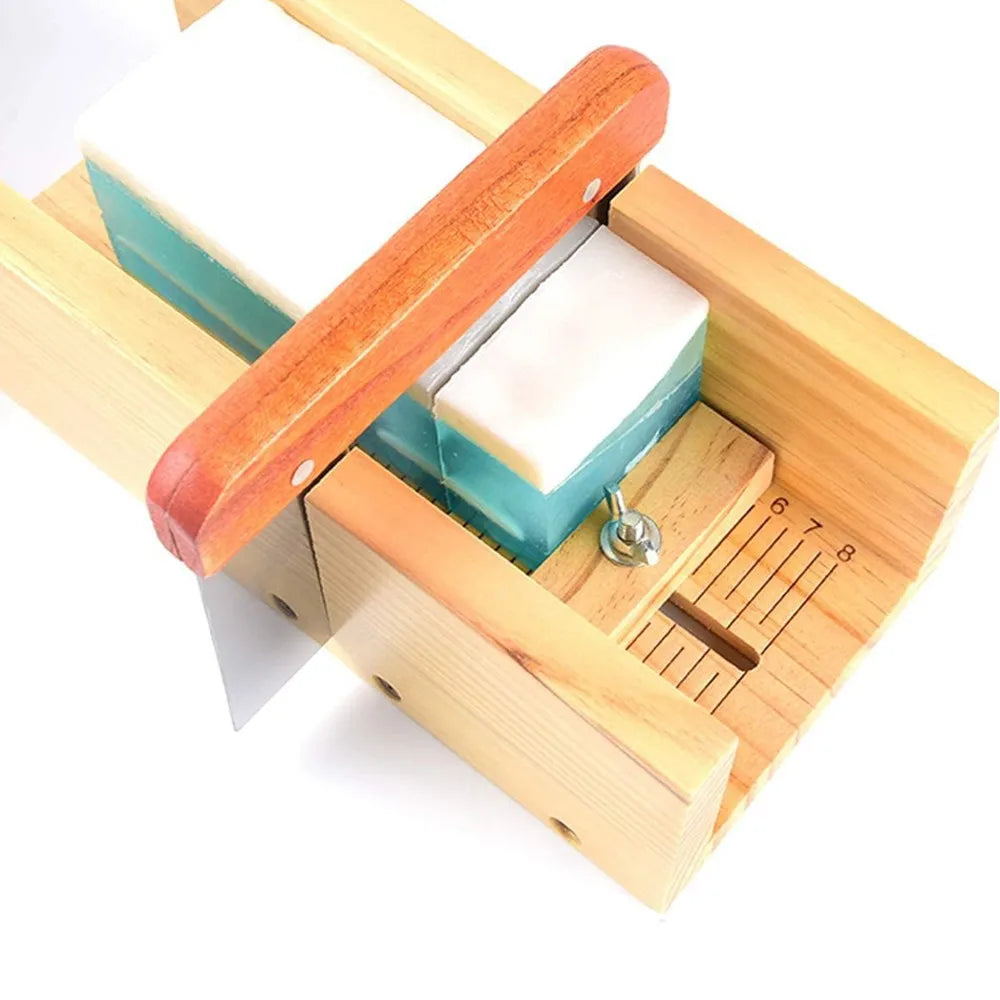 1.2L Rectangular Silicone Soap Mold Kit – Wooden Frame & Stainless Steel Scraper