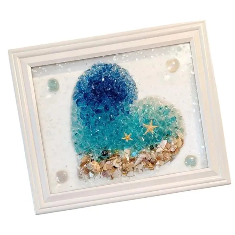 Sea Glass Photo Frame Craft Kit – DIY Artwork for Home Decoration