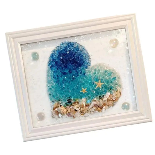 Sea Glass Photo Frame Craft Kit – DIY Artwork for Home Decoration