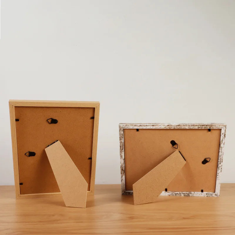 Wood Photo Frames Set 10×15, 15×20, 20×25 & A4 for Wall and Desktop Decor