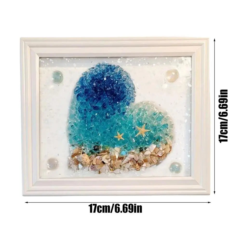 Sea Glass Photo Frame Craft Kit – DIY Artwork for Home Decoration