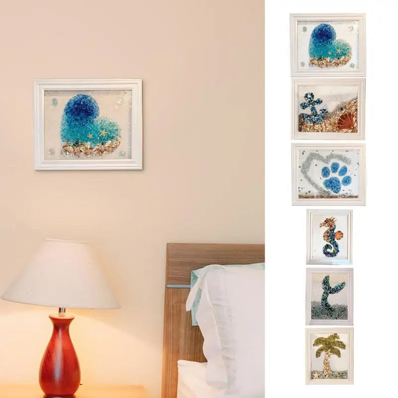 Sea Glass Photo Frame Craft Kit – DIY Artwork for Home Decoration