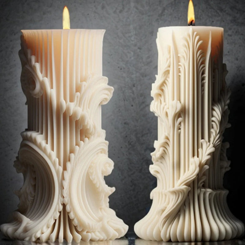Cylindrical Silicone Candle Mold – DIY Minimalist Column Design